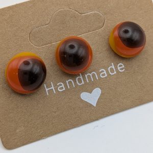 3 way orange earrings